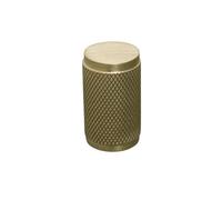 Solid Brass Curved Knurled Kitchen Pull Handles & Knobs Cylindrical Knurled Cabinet Knob 16mm - Satin Brass