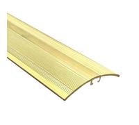 Solid Brass Curved Transition Strip Non-Skid, Fluted Door Threshold Cap for Different Heights, Laminate Floor to Tile/Vinyl Door Sill Protector(50mm(2in))