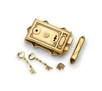 Solid Brass Davenport Rim Lock Victorian Traditional Antique Door Old Style