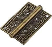 Solid Brass Door Hinge with Silent Bearings, Quiet Closing for Interior Bedroom & Bathroom Doors, Heavy Duty Hardware(Nickel Bronze,102mm)