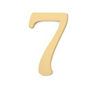 Solid Brass Door Number 7, Self Adhesive Door Plate House Numbers for Home Mailbox Address Sign, Peel & Stick