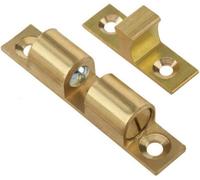 Solid Brass Double Ball Cabinet Cupboard Display Door Roller Latch Catch 42-70mm