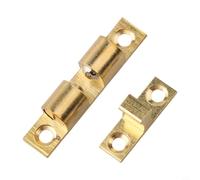 Solid Brass Double Ball Catch 50mm Adjustable Tension Cabinet Door | Adjustable Ball Catch,Adjustable Brass Ball Catch for Kitchen Cupboard Secure Closure Gold Finish