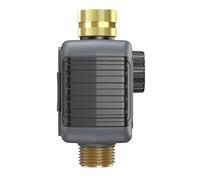 Solid Brass Double Water Valve with BSP3/4" Screw Connection, LCD Display, IP55 Protection, Water Distribution, Double Outlet Irrigation, LCD Display