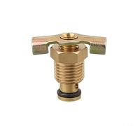 Solid Brass Drain Valve For Air Compressor Tank, Npt 1/4 3/8 1/2 Inch Threaded Port Fitting, Golden Petcock For Piston Compressor Moisture Release, Easy Install Without Tools(C)