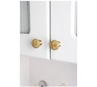 Solid Brass Drawer Knobs Personality Idyllic Pumpkin-Shaped Handle Gold Kitchen Cabinet Furniture Handles Wardrobe Pulls(Knob-25mm)