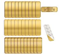 Solid Brass Engraved Nameplate,Vintage Blank Brass Name Plates,Personalized Blank Name Plates,3" W x 1" H Picture Frame Name Label,Personalised Engraved Memorial Plaque with Adhesive(30 Pieces)