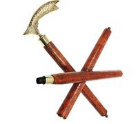 Solid Brass Fish Handle Nautical Walking Stick For Elders - Vintage Collectible Walking Cane Rosewood Stick For Me & Women