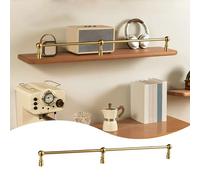 Solid Brass Floating Shelf Rail Set 13 PCS 42" Long AntiFall Track Bar for Cabi WallMounted Railing for Hanging Shelves & Slish Home Decor