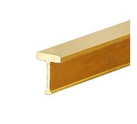 Solid Brass Floor Transition Strip - Brushed Finish Wood to Tile Threshold Edging, Cuttable Decorative Trim, 1m Long (W4xH6mm/0.16"x0.24") for Doorways