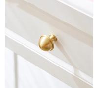 Solid Brass Furniture Handle Door Knobs Gold Long Strip Round Handles for Cabinet Kitchen Cupboard Wardrobe Drawer Pulls(Knob-30mm)