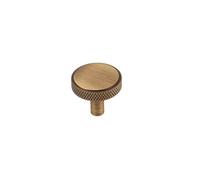 Solid Brass Furniture Handles Cross Knurled Single Hole Drawer Knobs T Bar Bronze Wardrobe Kitchen Cabinet Long Pulls(Knob-35mm)