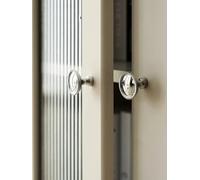 Solid Brass Furniture Handles Wardrobe Door Cabinet Handle Drawer Knob Chrome Bright Silver Cabinet Pull(Knob-32mm)