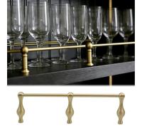 Solid Brass Gallery Rail Kit for Wine Storage, Anti-Fall Display Rack Tipping Rails, Multi-Functional Rails for Kitchen Cabinets Bookcases(B,76cm/29.9in)