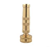 Solid Brass Garden Spray Nozzle 4" Adjustable Water Flow Control for Hose, Metal Sprayer for Watering Plants, Car Washing and Outdoor Cleaning