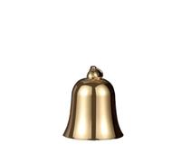 Solid Brass Hand Bell Brass Bells Golden Buddhism Meditation Hand Black Sound Healing Wind Chimes Diapason Chakras Percussion Instruments(Gold 3 Inch)