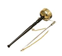 Solid Brass Hand Bell Brass Instrument Buddha Chime Muti-Purpose Long Hand Bell Handbell Meditation Temple Ritual Monks