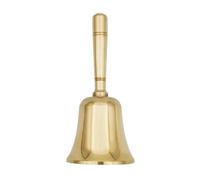 Solid Brass Hand Bell Extra Loud Pure Copper Hand Bell Manual Operation Solid Brass Call Cranked