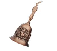 Solid Brass Hand Bell Loud Brass Hand Bell Decor Hanging Elderly Call School Class Handbell Metal Pendant(Copper)