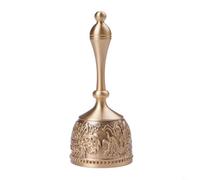Solid Brass Hand Bell Loud Ring for for service Vintage Brass Call Bell Metal Build Restaurant for service Bell Clear Sound for Counter Loud Hand Bell 5cm Compact Size for Desk Brass Reception Bell