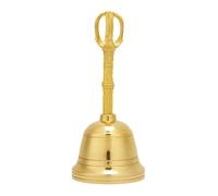 Solid Brass Hand Bell Pure Brass Hand Bell Buddhist Feng Shui Taoist Instrument 4.5 Inch Rattle