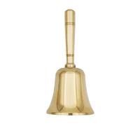 Solid Brass Hand Bell Pure Copper Hand Bell Brass Old Big Manual Class Loud for Early Learning And Sound Therapy