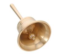 Solid Brass Hand Bell Solid Brass Hand Call Bell Loud Handheld Ringing for Wedding Teacher Classroom Animal Training Meditation Dinner