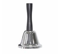 Solid Brass Hand Bell with Wooden Handle - Classic Service Call Bell for Wedding, Reception, Hotel, Bar, Classroom - Loud Clear Ring