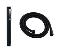 Solid Brass Hand Held Shower Head Ultra High Pressure Rose Gold Chrome Grey Bathroom Sprayer(Black Whole Set)