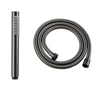 Solid Brass Hand Held Shower Head Ultra High Pressure Rose Gold Chrome Grey Bathroom Sprayer(Gray Whole Set)