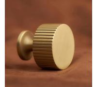 Solid Brass Handle Vertical Lines Linear Kitchen Cabinet Gold Knobs T Bars Bedroom Wardrobes Long Pull Drawer Handle(Knob-28mm)