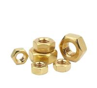 Solid Brass Hex Nut M1.4 M1.6 M2 M2.5 M3 M4 M6 M8 M10 M12 M14 M16 M18 M20 M22 M24 Hex Cap Lock Nut 1/2/5/10/20/30/50/100PCS(M18-1Pcs)