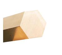 Solid Brass Hexagon Rod H62 Material 50cm (19.6in) Length 12mm & 6.5mm Opposite Sides Hardware for Industrial Applications