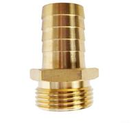 Solid Brass Hose Connector Set for BSP Male Thread 2 Piece Pipe Adapter (1/2inch male x 12mm)