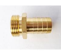 Solid Brass Hose Tail Connector Barbed to BSP Male Thread. Pond/Pool/Hose Pipe Adapters 19 mm to 3/4" BSP Thread. Pack of 2.