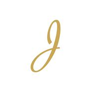 Solid Brass House Numbers Letter A-Z Golden 50mm Address Plaque Sign Number Decor for Wall Villa Hotel Mailbox Door Plates Figures Dormitory Home Metal Polished Alphabet, for Cafe Decoration (J)