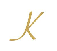 Solid Brass House Numbers Letter A-Z Golden 50mm Address Plaque Sign Number Decor for Wall Villa Hotel Mailbox Door Plates Figures Dormitory Home Metal Polished Alphabet, for Cafe Decoration (K)