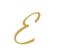 Solid Brass House Numbers Letter A-Z Golden 50mm Address Plaque Sign Number Decor for Wall Villa Hotel Mailbox Door Plates Figures Dormitory Home Metal Polished Alphabet, for Cafe Decoration (E)