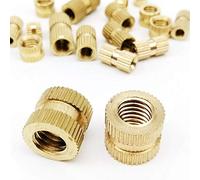 Solid Brass Insert Nuts - M2 M2.5 M3 M4 M5 M6 M8-10/25/50pcs Metric Thread Knurl Nutserts(25pcsxM5x8.3mmx6mm)