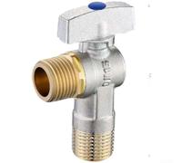 Solid Brass Isolation Valve, Large Flow Angle Ball Valve 1/2 Inch(E)
