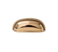 Solid Brass Kitchen Cabinet Handle Bright PVD Gold Furniture Pull Wardrobe Dresser Drawer Knob(Pitch-row-76mm)