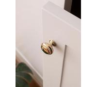 Solid Brass Kitchen Cabinet Handles Copper Wardrobe Pulls PVD Gold Furniture Handle Dresser Drawer Knobs(Knob-30mm)