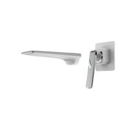 Solid Brass Kitchen Faucet WallMounted Basin Tap Modern Waterfall Design Durable Bathroom Sink Mixer Elegant Fixture for Kitchen and Bath Renovation