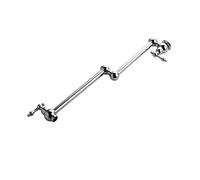 Solid Brass Kitchen Faucet with Extendable Swivel Arm & Dual Spray Nozzle, Single Hole Dual Handle Kitchen Sink Mixer, Chrome Finish - Modern &