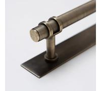 Solid Brass Knurled Kitchen Pull Handles & Knobs Antique Brass Appliance Handle 358mm