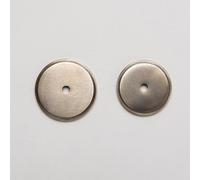 Solid Brass Knurled Kitchen Pull Handles & Knobs - Antique Brass Round Backplate for Drawer Knobs 32mm
