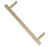 Solid Brass Knurled Pull Handles & Knobs | Kitchen Handles | Bedroom Furniture - Satin Brass Cabinet pulls (Knurled Handle 170mm)
