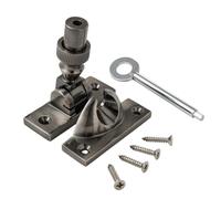 Solid Brass Locking Brighton Sash Window Fastener, Multiple Finishes - (Antique Brass)