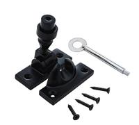 Solid Brass Locking Brighton Sash Window Fastener, Multiple Finishes - (Matt Black)