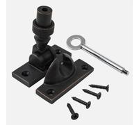 Solid Brass Locking Brighton Sash Window Fastener, Multiple Finishes (Oil Rubbed Bronze)